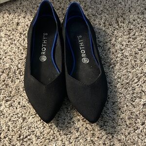 Rothy's Women's Black and Blue Flats